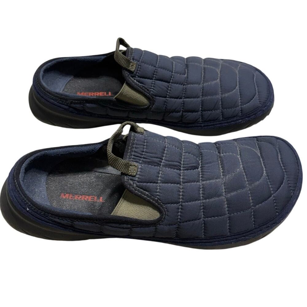 Merrell Hut Quilted Moc Sneaker Slip On Shoes Men's Size 10 Navy Blue Recovery